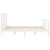 Bed Frame without Mattress White 135x190 cm Solid Wood