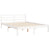 Bed Frame without Mattress White 135x190 cm Solid Wood