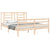 Bed Frame without Mattress 150x200 cm Solid Wood