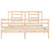 Bed Frame without Mattress 150x200 cm Solid Wood