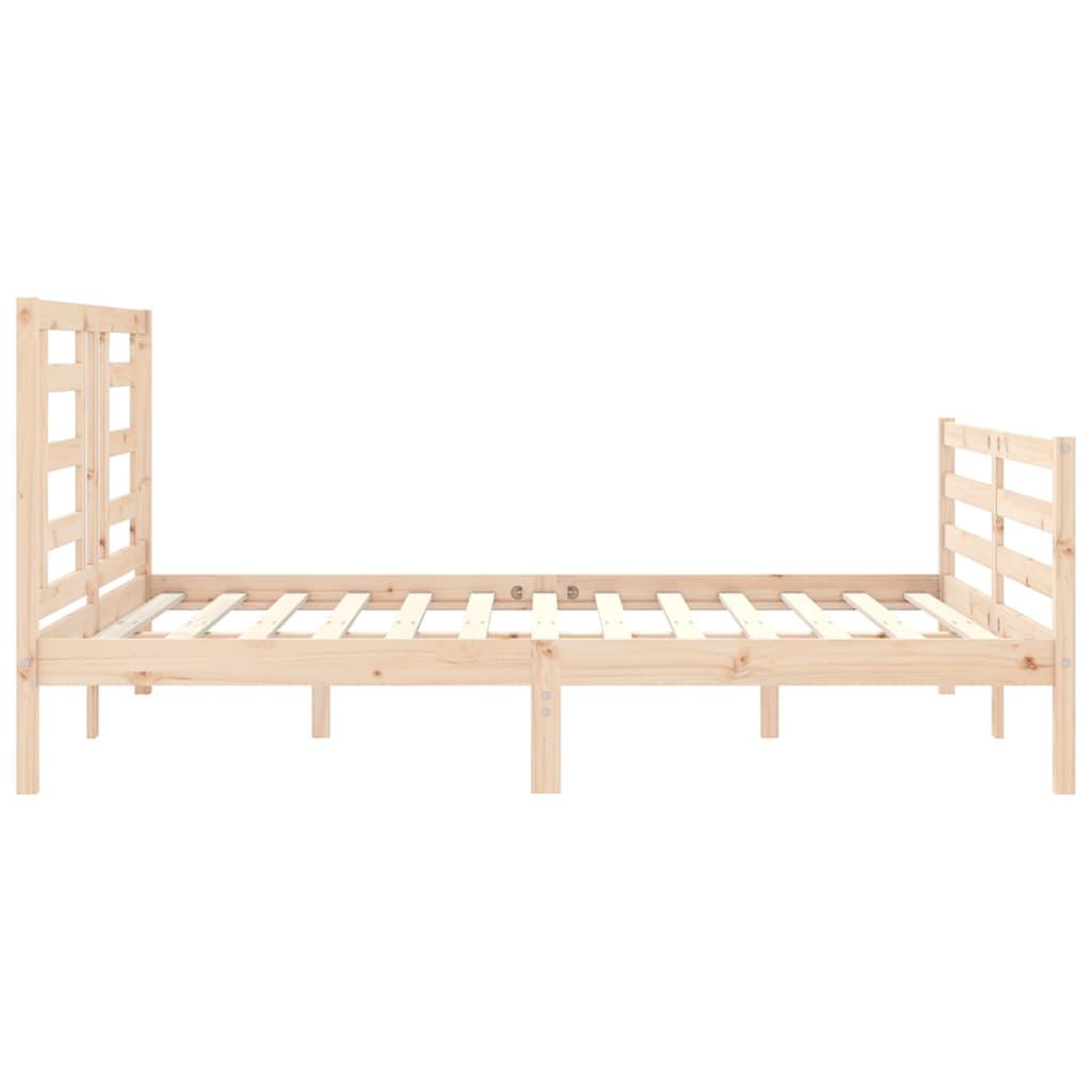 Bed Frame without Mattress 150x200 cm Solid Wood