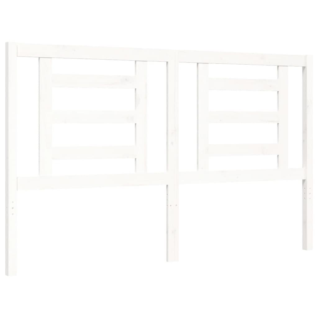 Bed Frame without Mattress White 150x200 cm Solid Wood