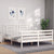 Bed Frame without Mattress White 150x200 cm Solid Wood