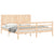 Bed Frame without Mattress 183x203 cm King Solid Wood