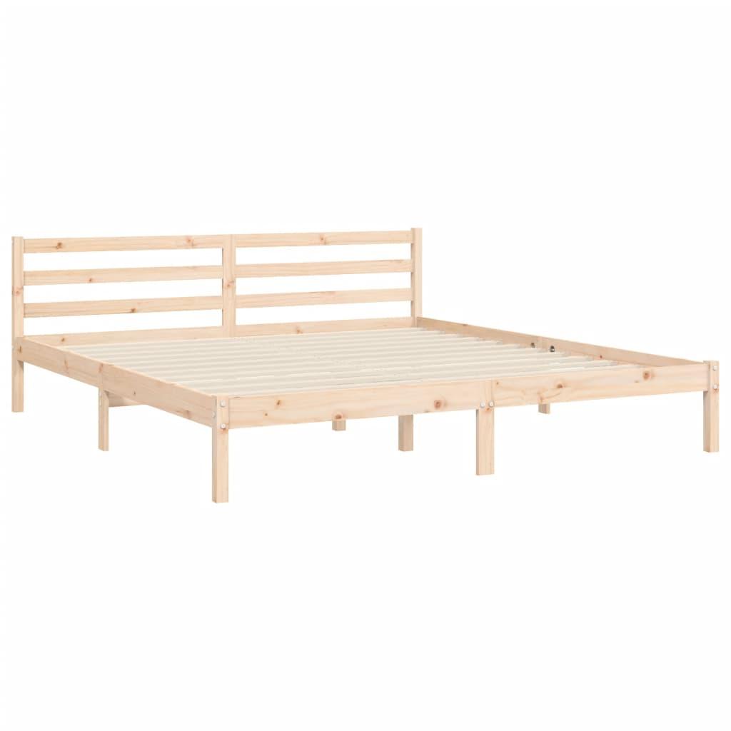 Bed Frame without Mattress 183x203 cm King Solid Wood