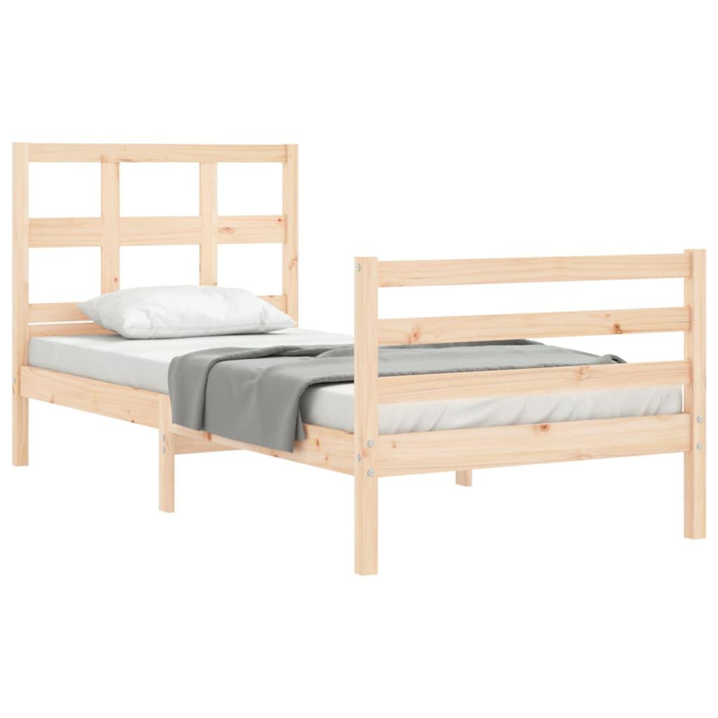 Bed Frame without Mattress 90x190 cm Solid Wood