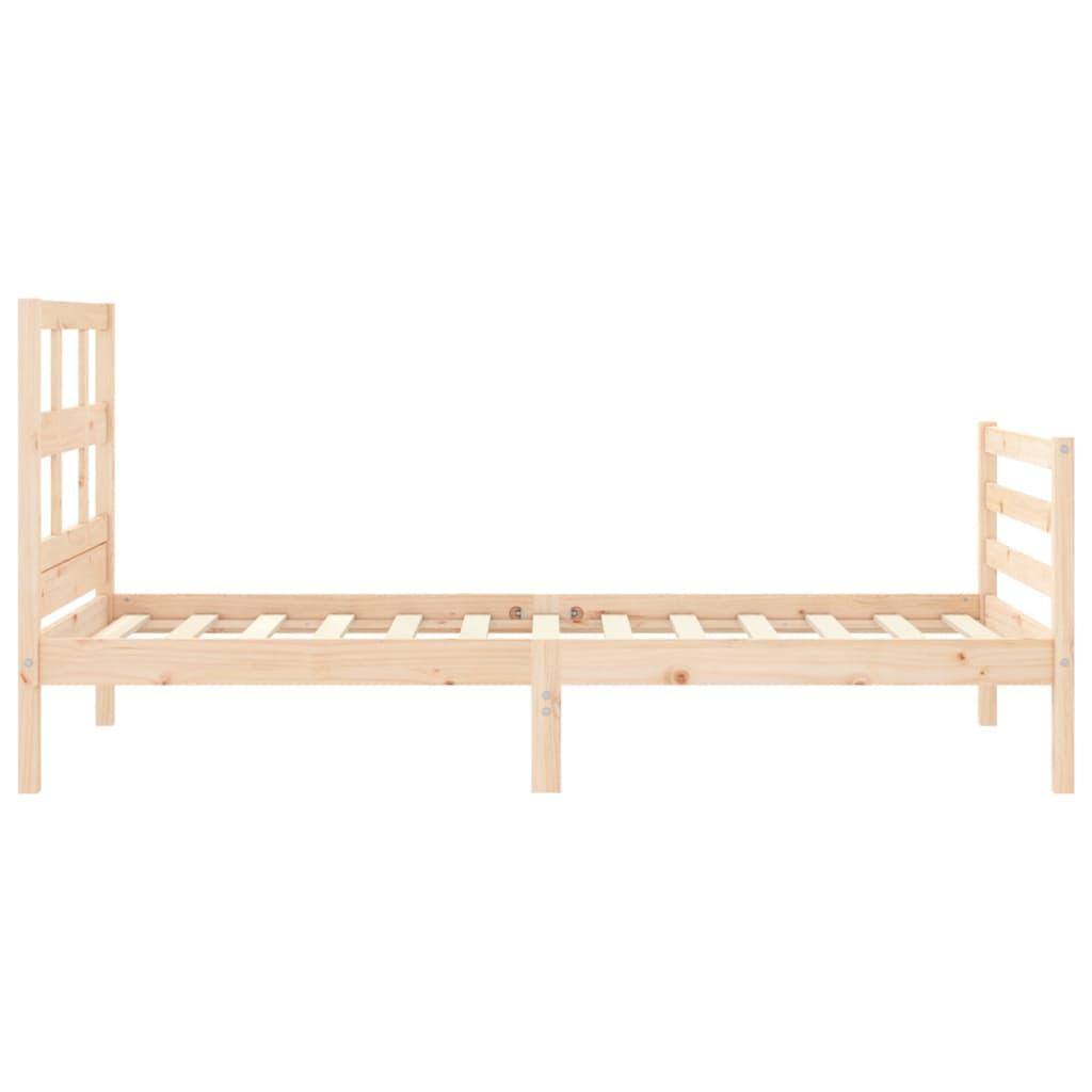 Bed Frame without Mattress 90x190 cm Solid Wood