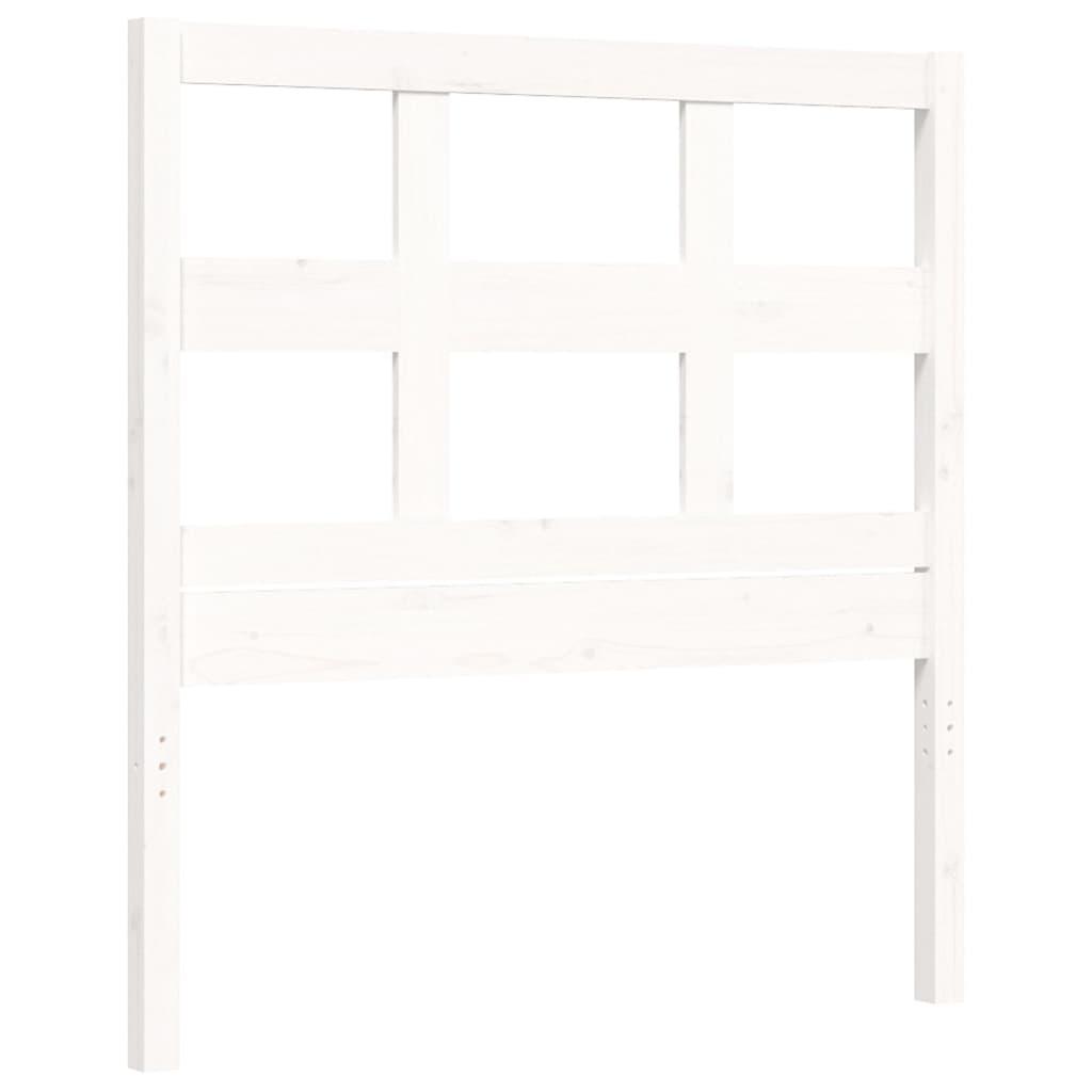 Bed Frame without Mattress White 90x190 cm Solid Wood