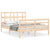 Bed Frame without Mattress 135x190 cm Solid Wood