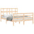 Bed Frame without Mattress 135x190 cm Solid Wood