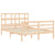 Bed Frame without Mattress 135x190 cm Solid Wood