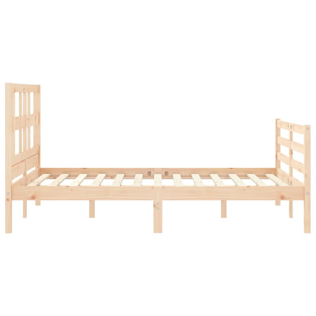 Bed Frame without Mattress 135x190 cm Solid Wood