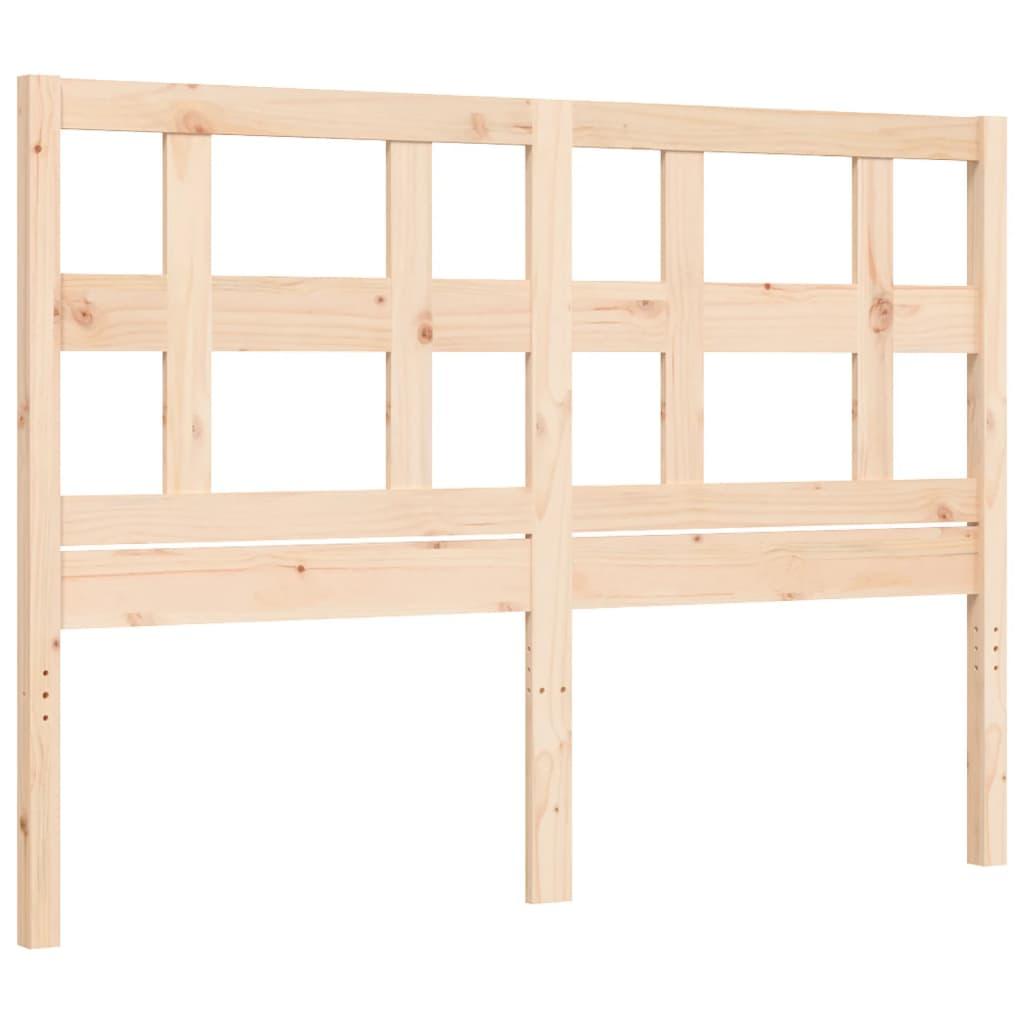 Bed Frame without Mattress 135x190 cm Solid Wood