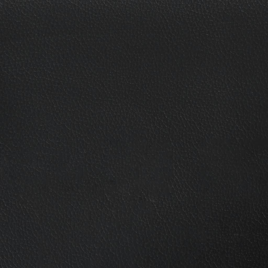 Recliner Chair with Footrest Black Faux Leather