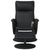 Massage Recliner Chair with Footstool Black Faux Leather