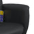 Massage Recliner Chair with Footstool Black Faux Leather