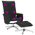 Massage Recliner Chair with Footstool Black Faux Leather