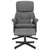 Massage Recliner Chair with Footstool Dark Grey Fabric