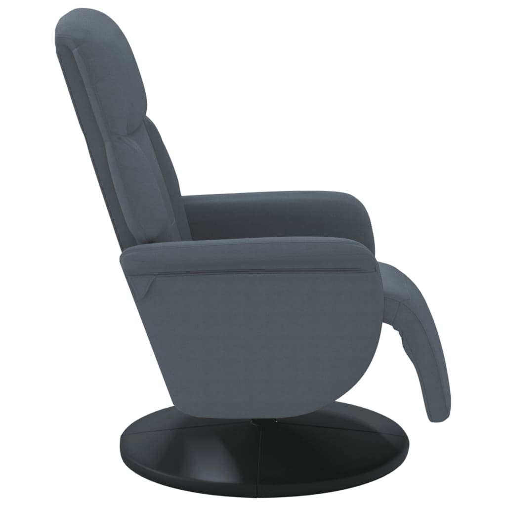 Recliner Chair with Footrest Dark Grey Velvet