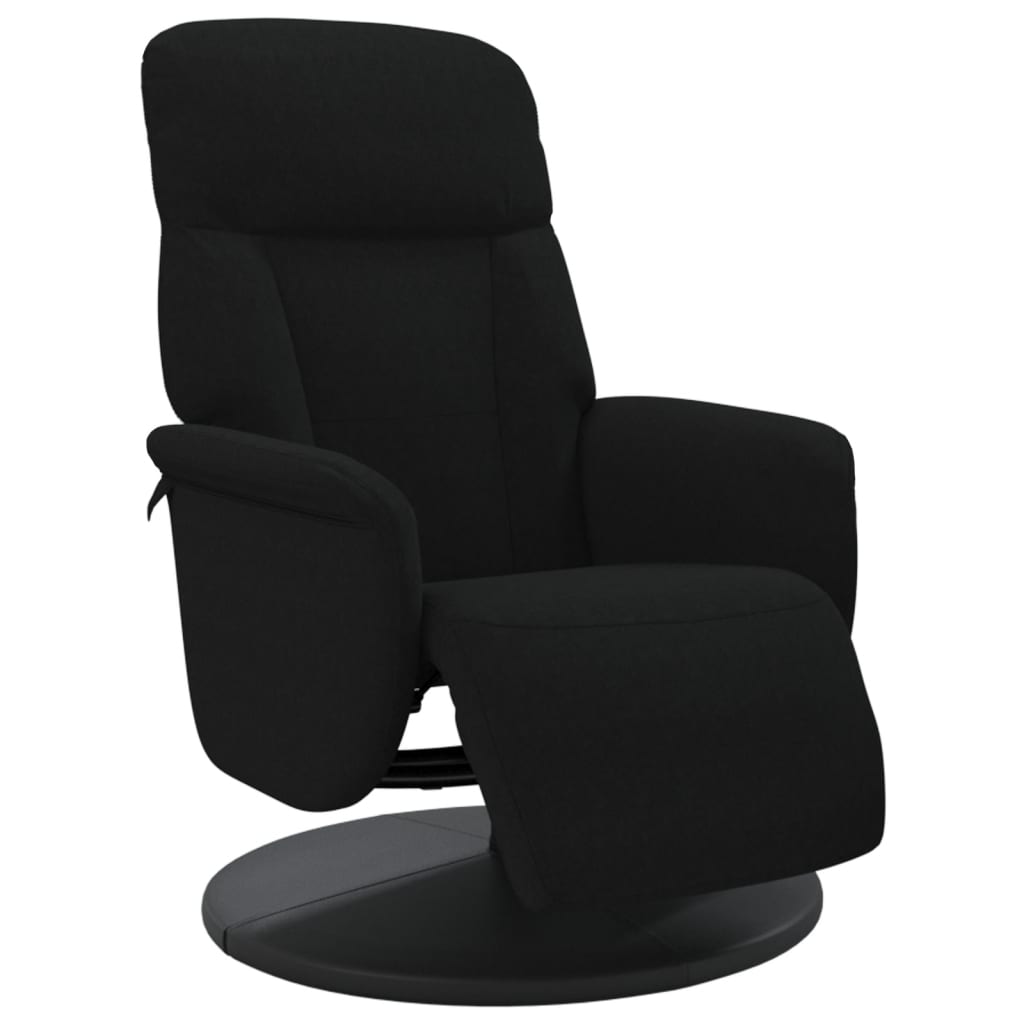 Recliner Chair with Footrest Black Velvet