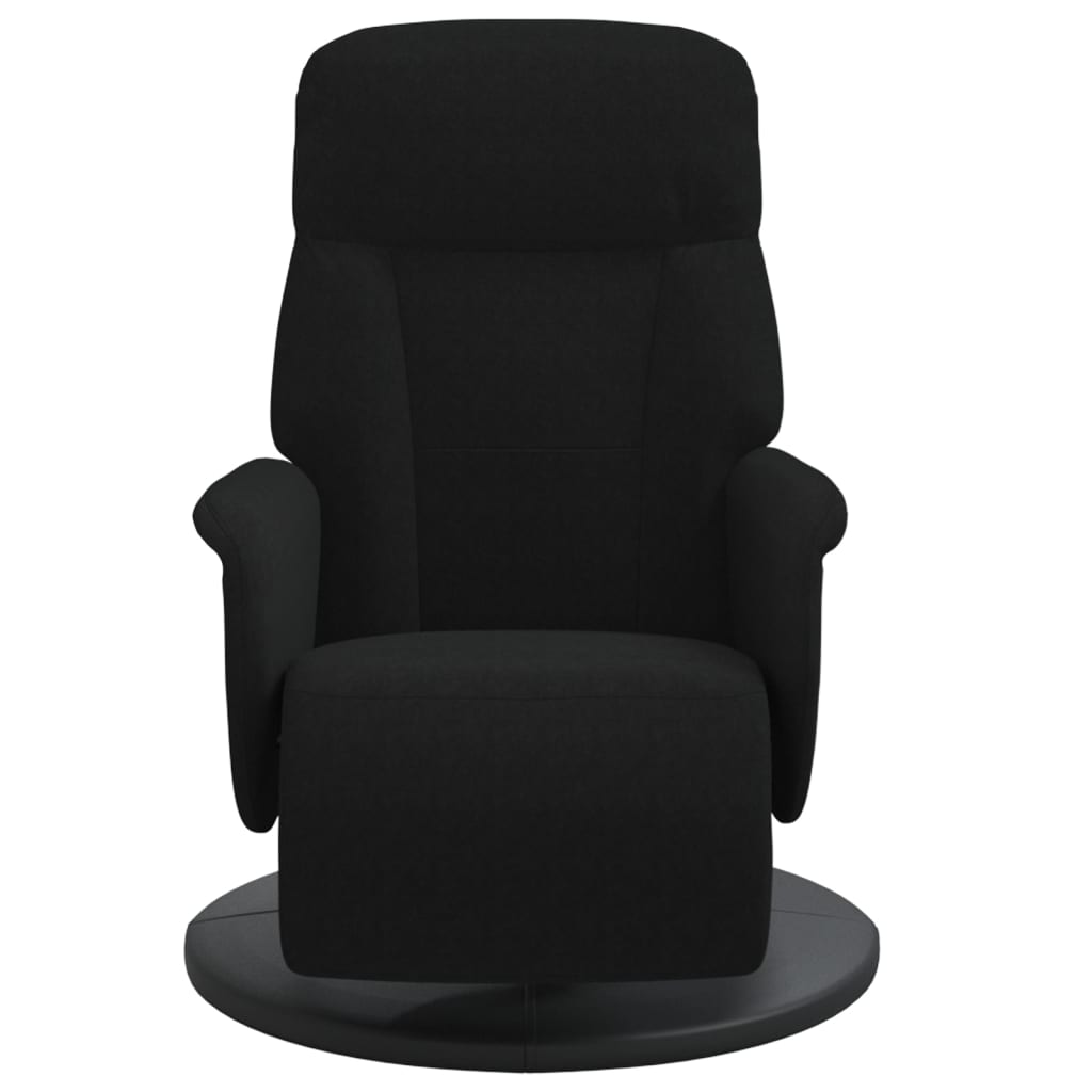 Recliner Chair with Footrest Black Velvet