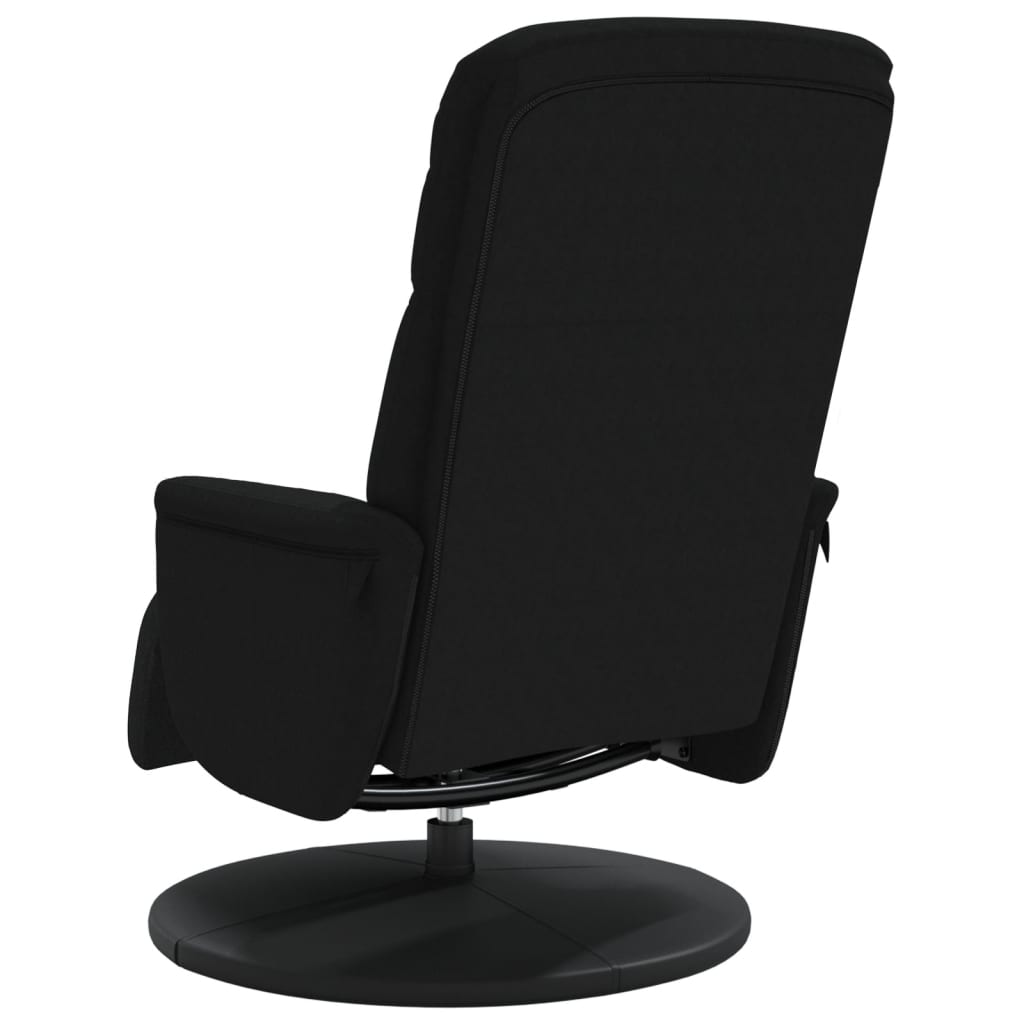 Recliner Chair with Footrest Black Velvet