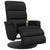 Massage Recliner Chair with Footrest Black Faux Leather