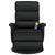 Massage Recliner Chair with Footrest Black Faux Leather