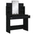 Dressing Table with LED Lights Black 96x40x142 cm