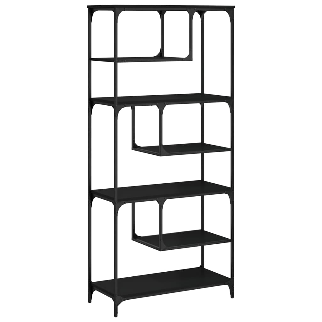 Bookcase Black 81x36x176 cm Engineered Wood