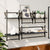 4 Piece Wall Shelf Set with Bars Black Engineered Wood