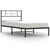Metal Bed Frame without Mattress with Headboard Black 90x190 cm