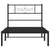 Metal Bed Frame without Mattress with Headboard Black 90x190 cm
