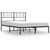 Metal Bed Frame without Mattress with Headboard Black 135x190 cm