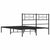 Metal Bed Frame without Mattress with Headboard Black 150x200 cm