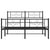 Metal Bed Frame without Mattress with Footboard Black 135x190 cm