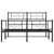 Metal Bed Frame without Mattress with Footboard Black 150x200 cm