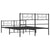 Metal Bed Frame without Mattress with Footboard Black 150x200 cm
