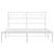 Metal Bed Frame without Mattress with Headboard White 135x190 cm