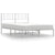 Metal Bed Frame without Mattress with Headboard White 150x200 cm