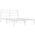 Metal Bed Frame without Mattress with Headboard White 150x200 cm