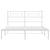 Metal Bed Frame without Mattress with Headboard White 150x200 cm