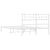 Metal Bed Frame without Mattress with Headboard White 150x200 cm