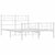 Metal Bed Frame without Mattress with Footboard White 135x190 cm