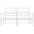 Metal Bed Frame without Mattress with Footboard White 135x190 cm