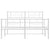 Metal Bed Frame without Mattress with Footboard White 150x200 cm