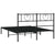 Metal Bed Frame without Mattress with Headboard Black 135x190 cm