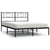 Metal Bed Frame without Mattress with Headboard Black 150x200 cm