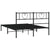 Metal Bed Frame without Mattress with Headboard Black 150x200 cm
