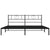 Metal Bed Frame without Mattress with Headboard Black 183x203 cm King